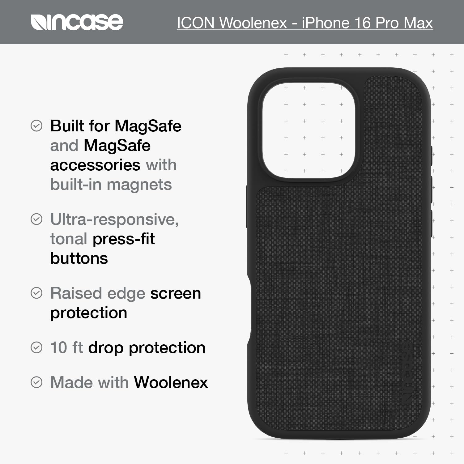 Amazon.com: Incase ICON Case with Woolenex for iPhone 16 Pro Max